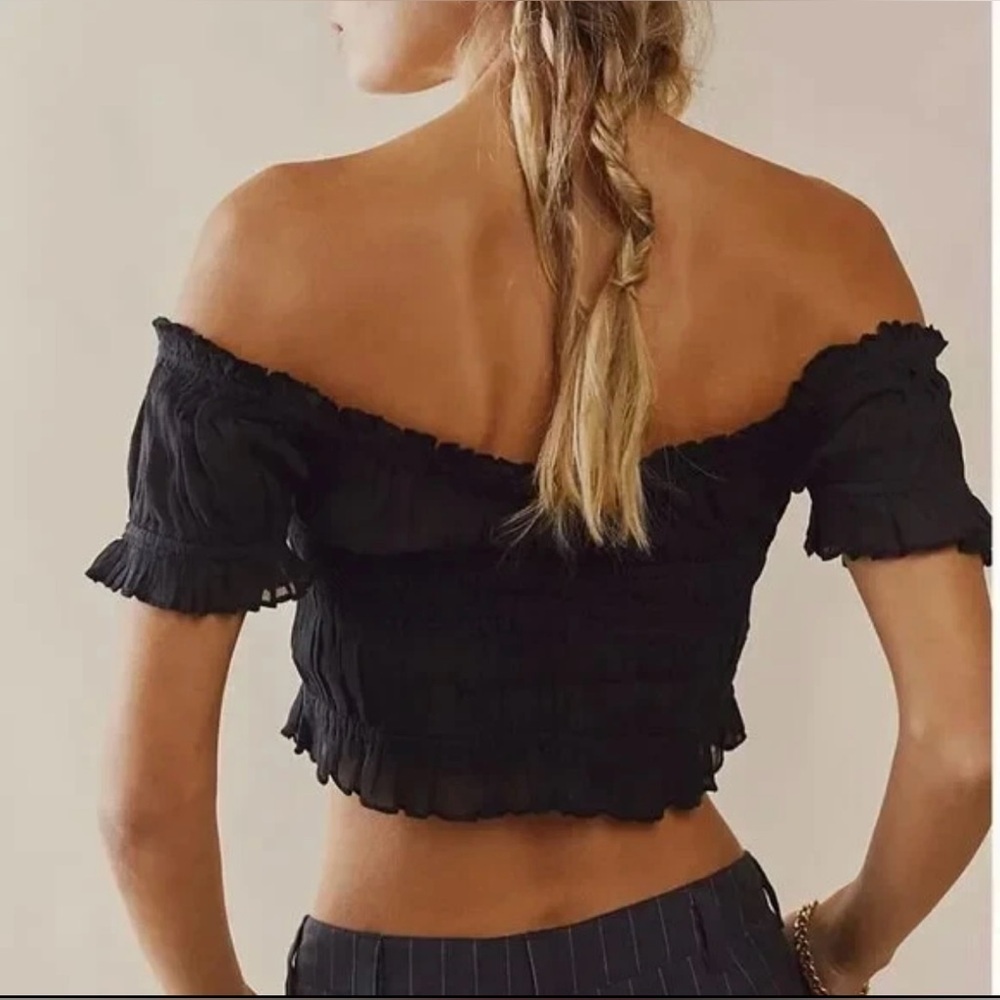 Free People White Off-Shoulder Ruffle Top - Picture 13 of 15